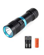 10000 lumens diving flashlight diving LED flashlight waterproof diving light rechargeable 18650 battery