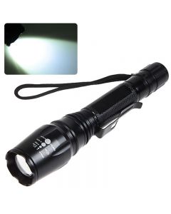 Convex Lens Cree XM-L T6 5-Mode 1000LM Zoom LED Flashlight (2 x 18650 Battery)