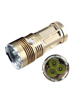SKY RAY King 3*Cree XM-L2 3-Modes 3500-Lumen Desert Yellow color Led Flashlight Torch (4*18650)
