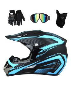 7~16 years Off-Road Children's Helmet Bike Downhill AM DH Cross Helmet With Sunglasses Gloves Dust Cover