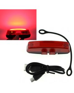 New Raypal RPL-2263 USB Rechargeable Red Light 100 Lumens 6 Modes Bicycle Head Tail Light