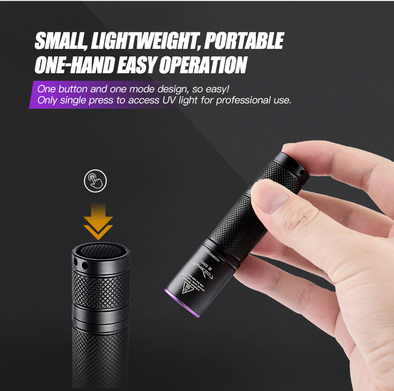 Tank007 UV03 365 nm Portable purple light Flashlight AAA Battery